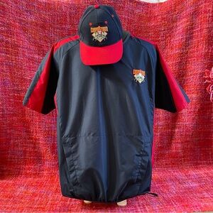 Cooperstown Dream Park Jacket w Matching Cap Hat SM Authentic Pullover Back Vent